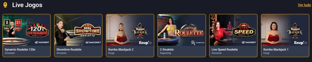 Casino ao Vivo com verdadeiros dealers