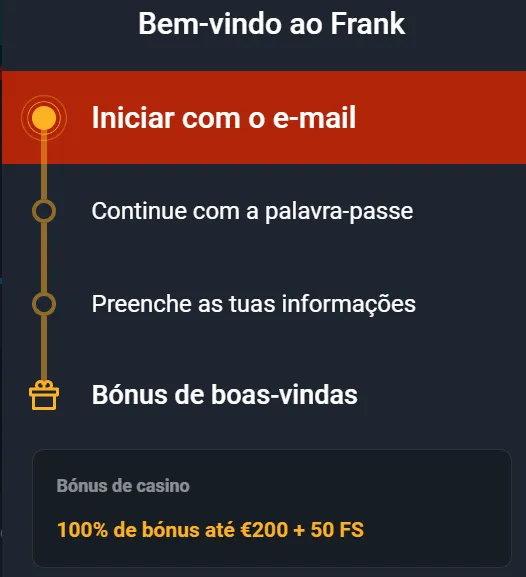 Bónus de Boas Vindas às Apostas Desportivas frank casino